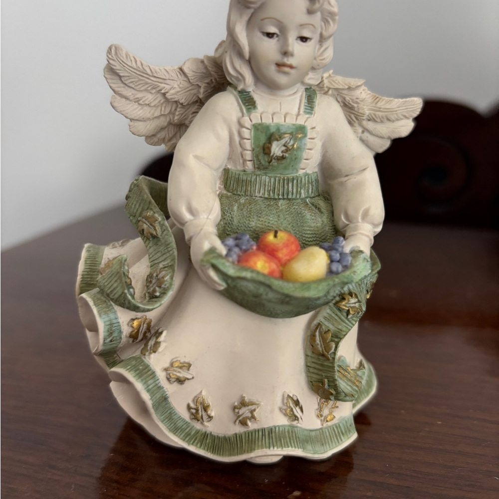 Sarah’s Angels - “Autumn”     Angel Figurine with Fruit Basket